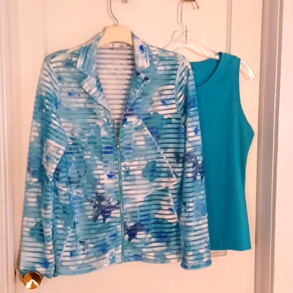 Erin London jacket and matching tank top women's size small